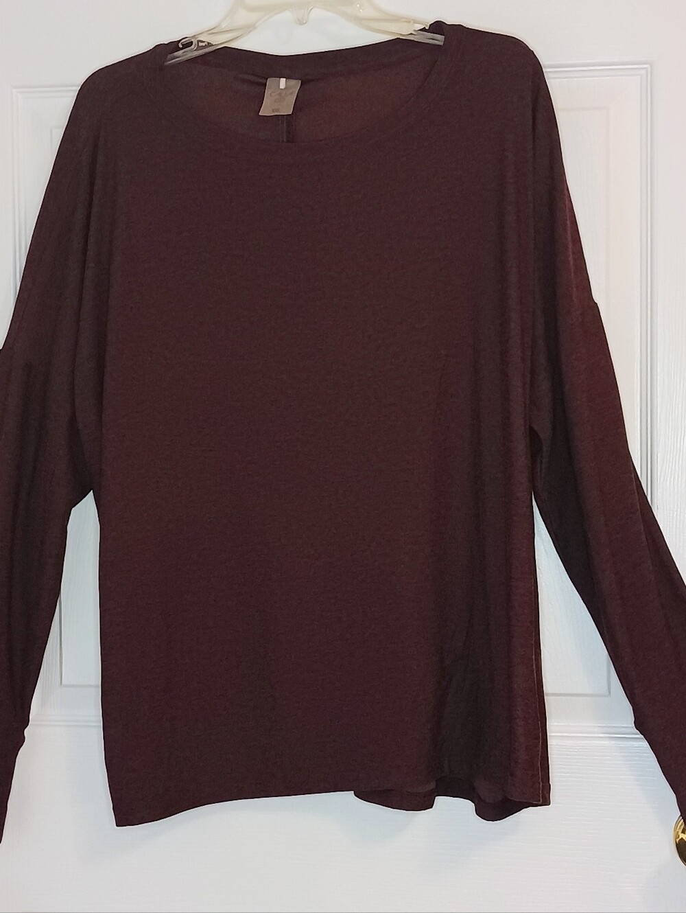 Calia By Carrie Underwood XXL Oversized Long Sleeve Top in Wine Heather